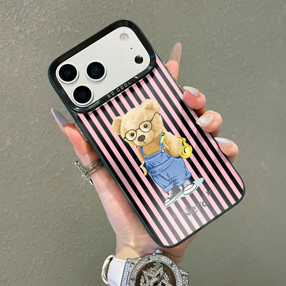 Für Samsung Galaxy S21 S26 S25 S24 S23 S22 Ultra Plus FE Hülle Gestreiftes Niedliches Bärenmuster Cover Für A16 A15 A36 A54 A55 A56 Funda – Detail 9