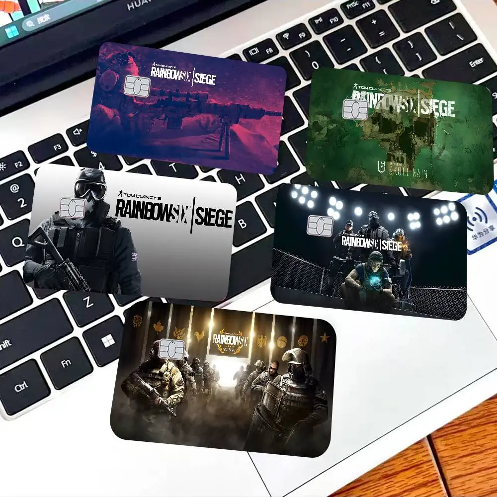 Game R-Rainbow S-Six S-Siege Anime Anime Front Cover Film Sticker Skin for Credit Debit Card Small Large Chip