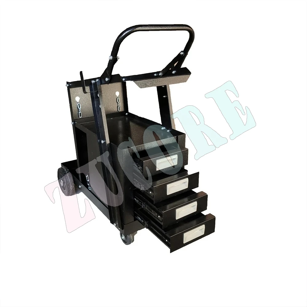 عربة أدوات عربة لآلة لحام أربع طبقات أدراج لحام سيارة سحبت باليد إصلاح السيارات عربة متنقلة
