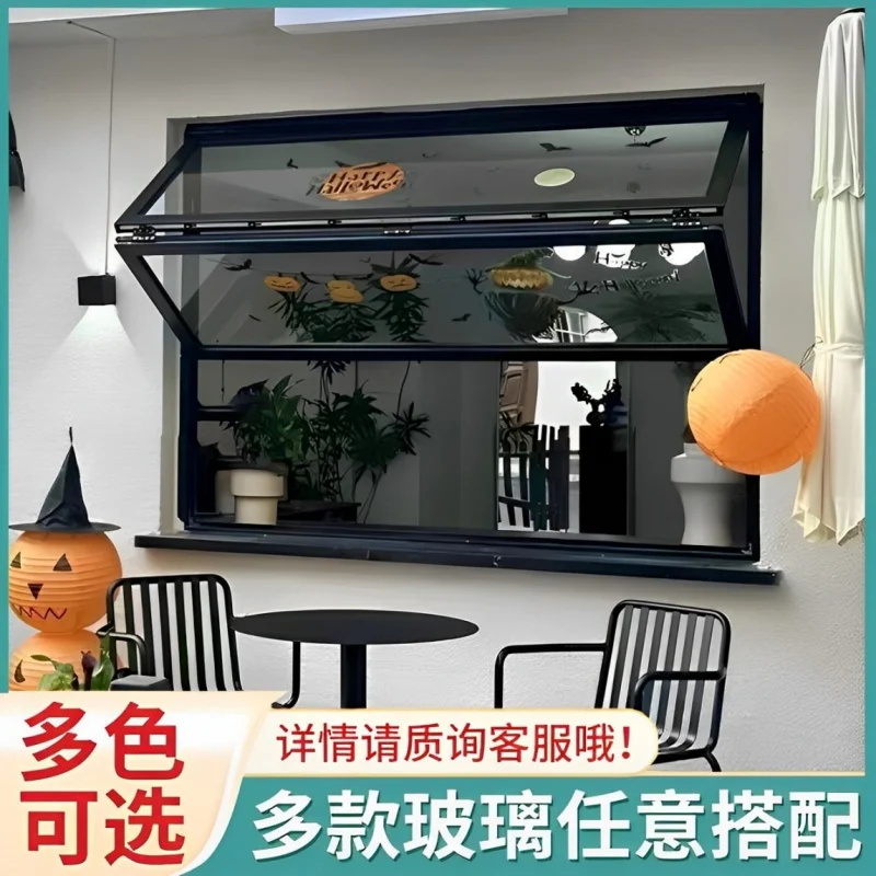 custom. [Smooth Sliding] American Style Up and Down Folding Window Custom Bathroom Kitchen Balcony Integrated Easy Installation