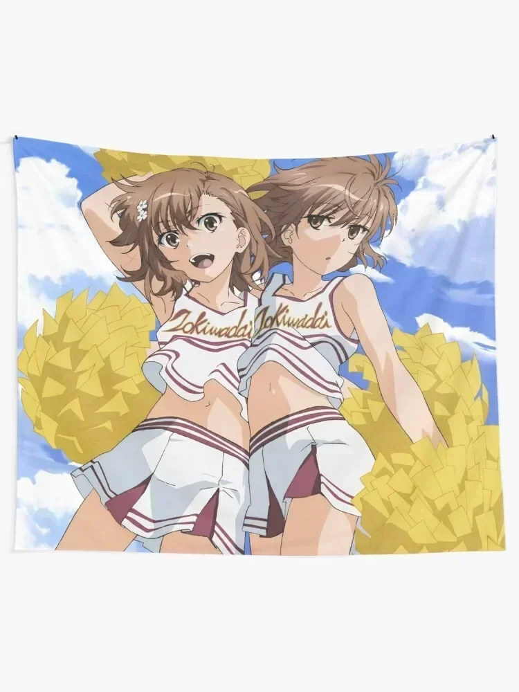 Toaru Series - Misaka Mikoto & Imouto - Cheerleaders Tapestry Carpet On The Wall Room Ornaments Tapestry