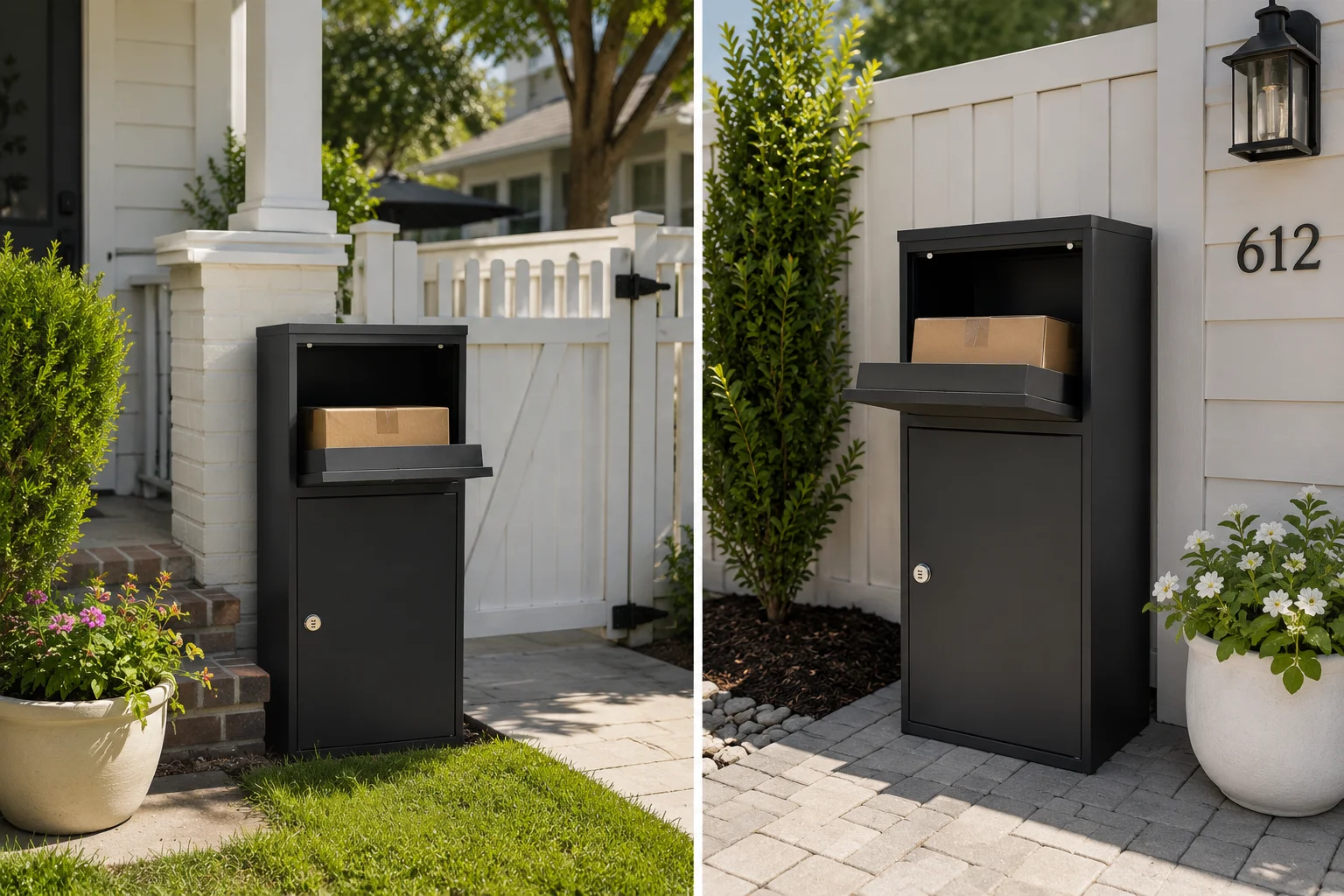 Weatherproof Outdoor Package Drop Box Secure Parcel Storage Locker With Combination Lock