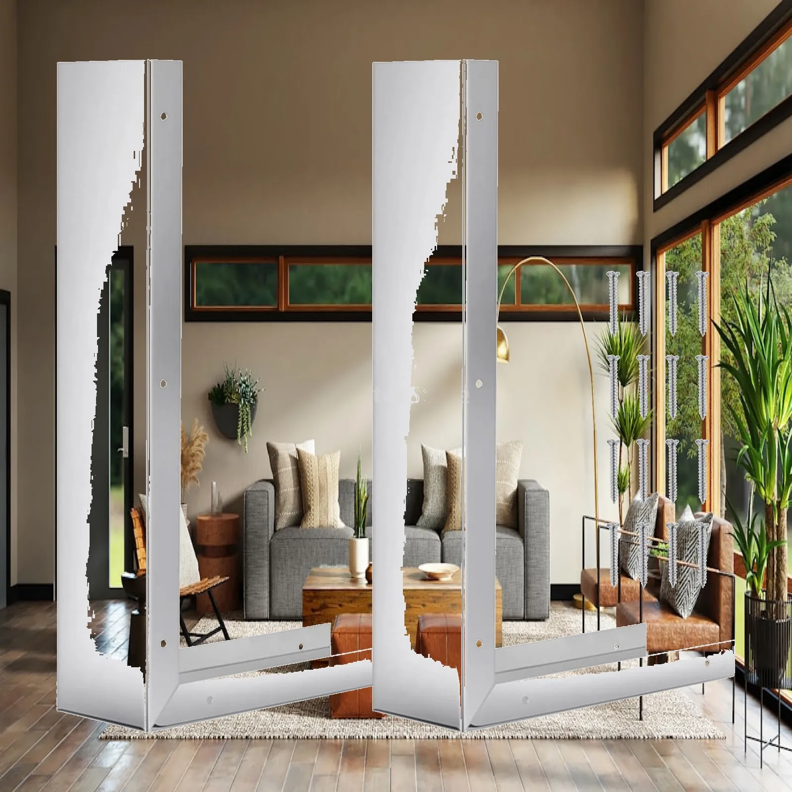 Adjustable Microwave Trim Bracket Set L Shaped Cabinet Filler for Built in Microwave Oven Accessories
