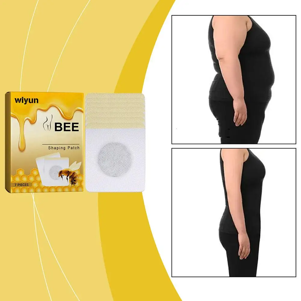 Abelha Venom Slimming Patch para Mulheres e Homens, Drenagem Linfática, Remendo de Emagrecimento, Cuidado Linfático, 7 Pcs