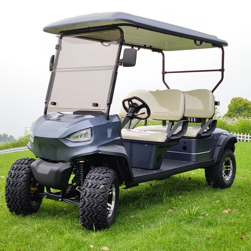 New Popular Products 2/4/6 Seat Utility 4000W Electric Golf Cart mountain tires with strong climbing ability off-Road Golf Cart