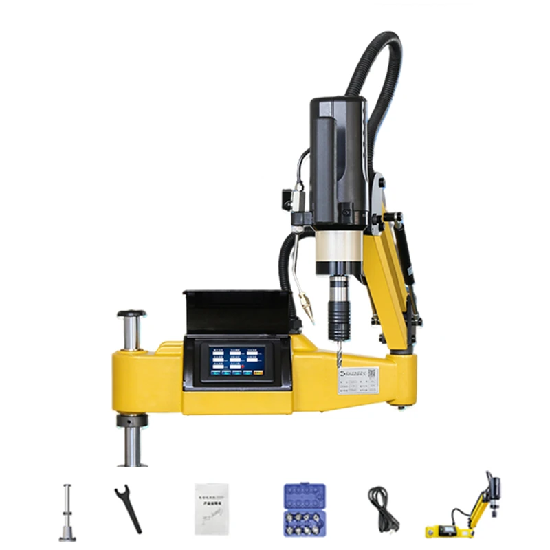 LY M3-M20 M6-M36 Electric Tapping Machine with Servo Motor and Drilling Chuck, ISO Chuck Electric Tapper Threading Machine