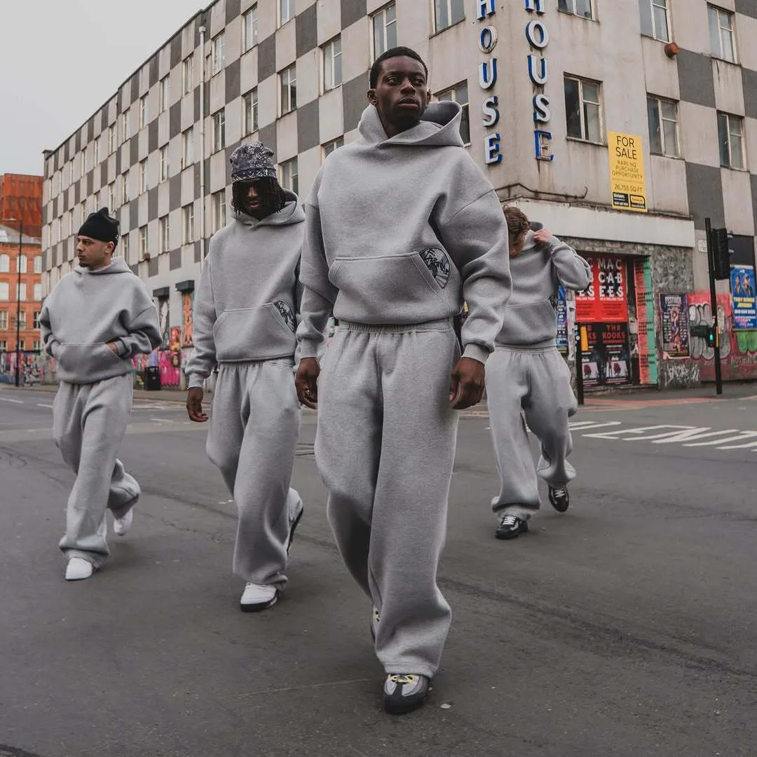 من المألوف نمط الشارع المطرزة Sweatpants الخريف الشتاء عارضة السراويل تنوعا شخصية زوجين عموم #6