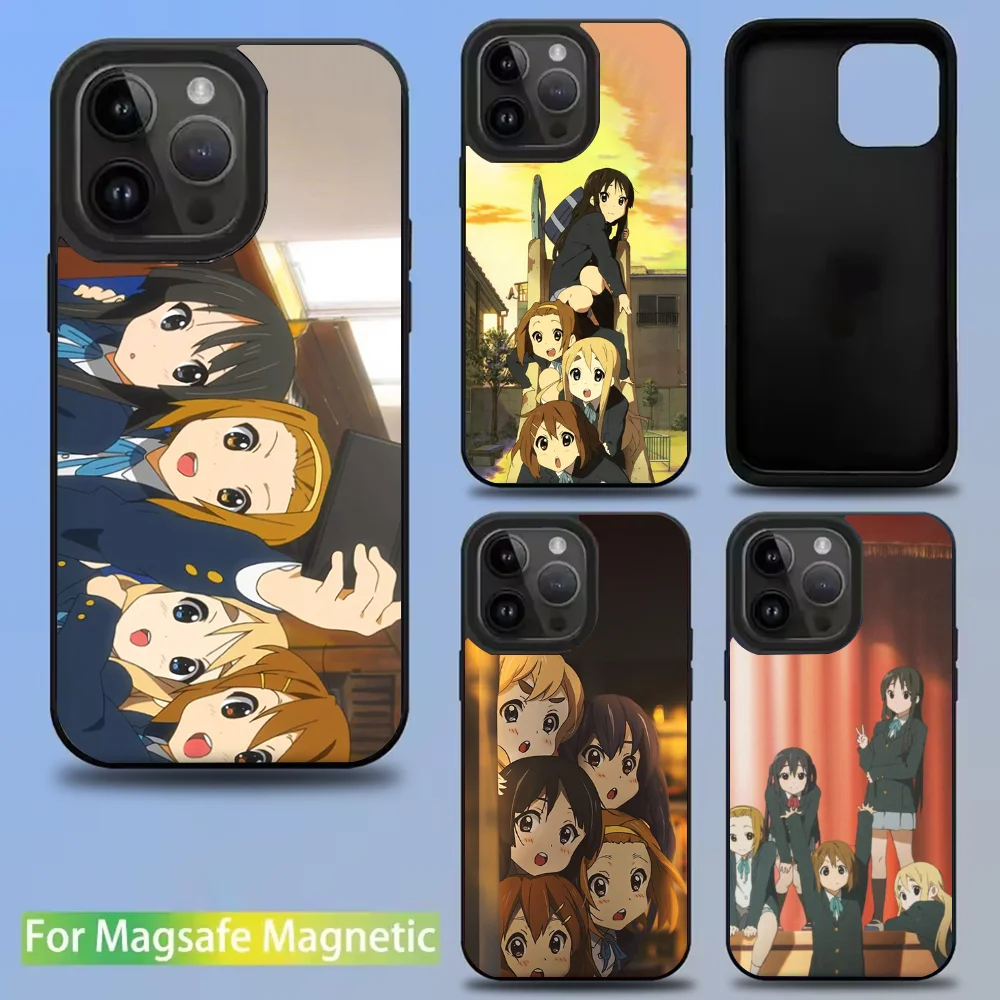 

K-K-ON Anime Phone Case For IPhone 16 15 14 13 12 11 Pro Mini Max Soft Magnetic Cover