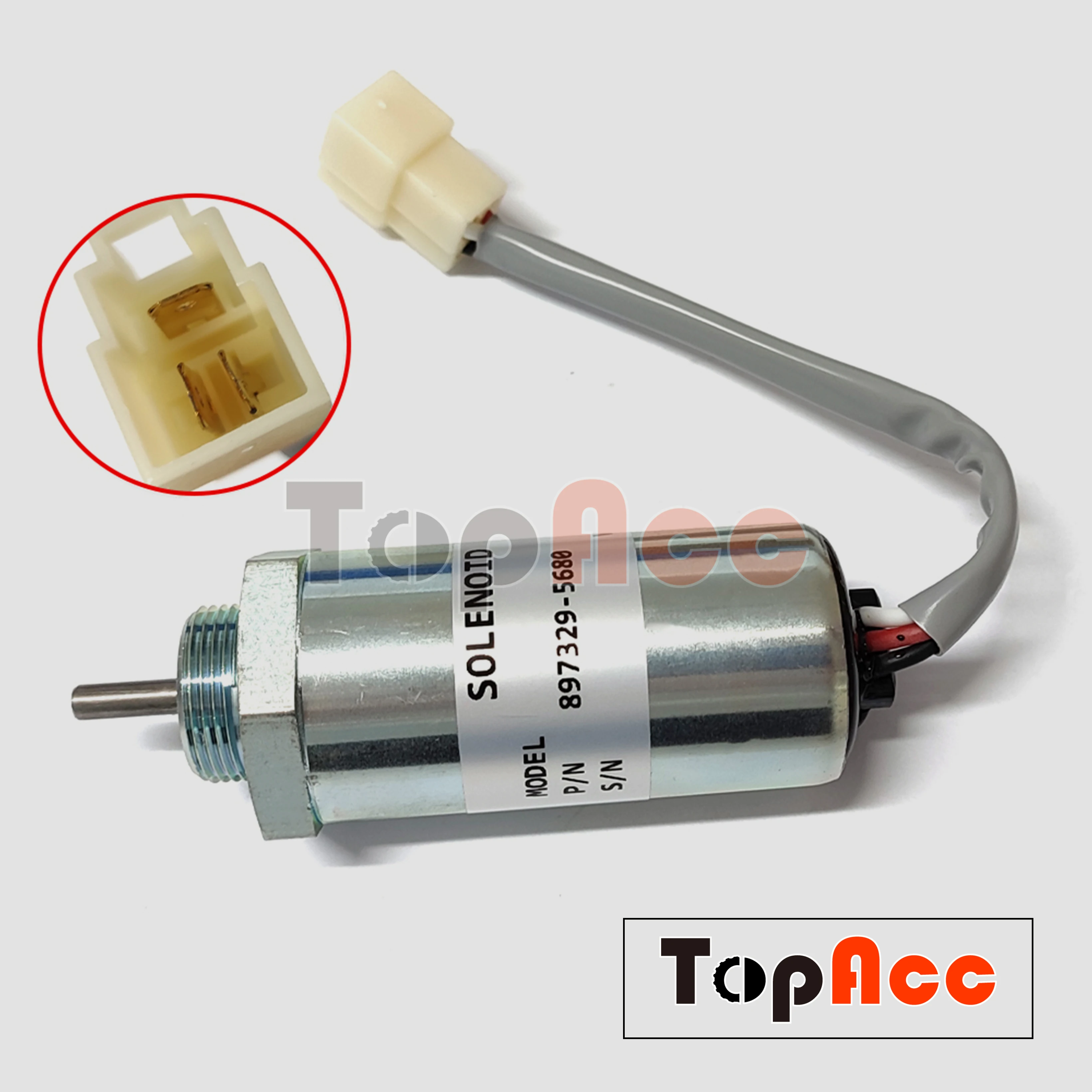 897329-5680 12V Fuel Shut off Solenoid For Isuzu 3LD1 3LD2 4LE1 3LB1 4LB2 4LE2 SK75