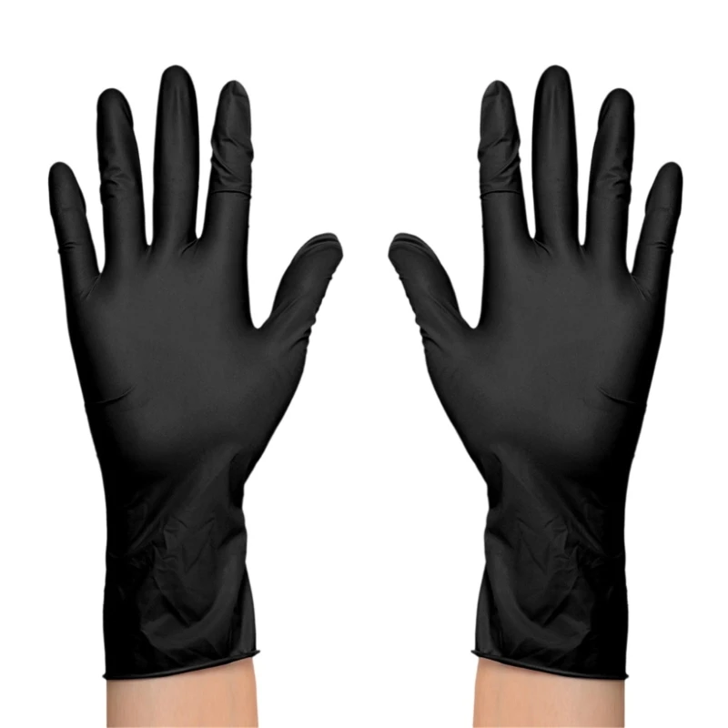 Black Disposable Nitrile Gloves Household Cleaning Gloves Kitchen Cooking Baking Dropship