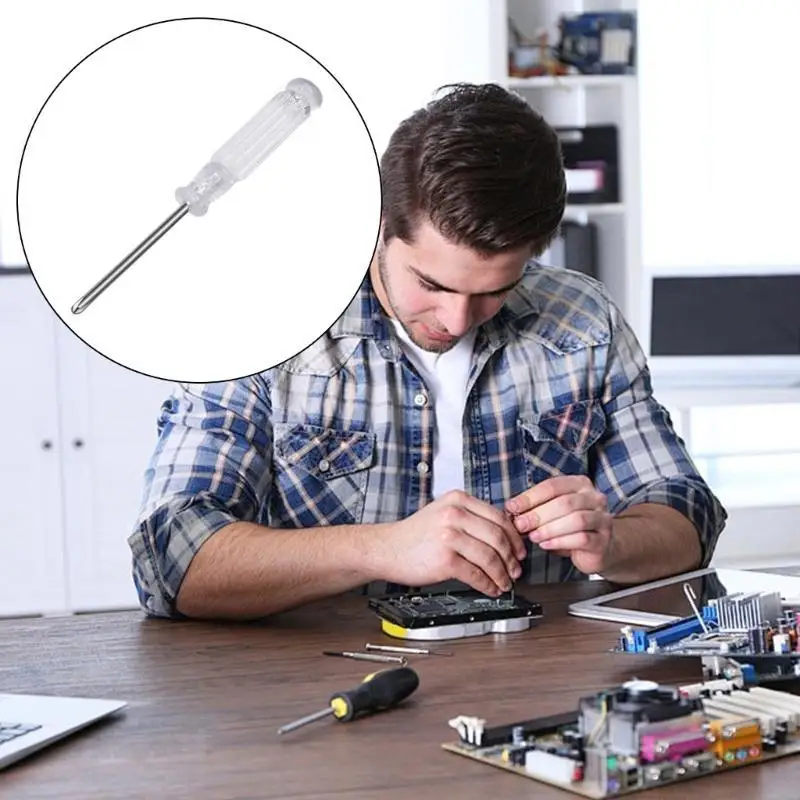 A2BE Slotted/Crossing Screwdriver With Clear Handle Car Accessories Maintenance