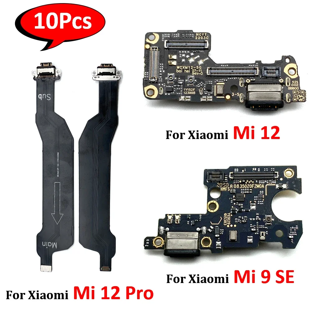 

10 шт., новинка для Xiaomi Mi 12 12 Pro 12T 12X/для Mi 9SE, USB зарядный док-разъем, разъем для порта, зарядная плата, гибкий кабель