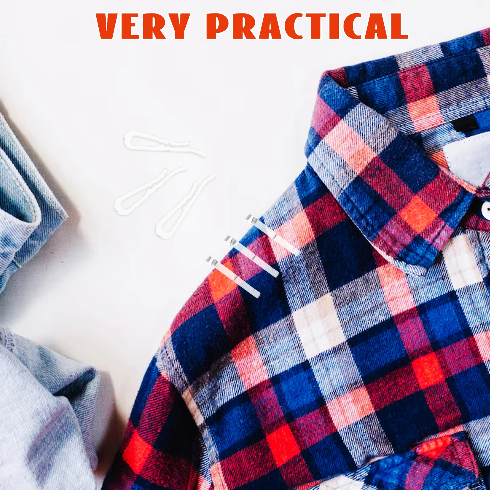 

100 Pcs Transparent Shirt Clip Clothespin Clothing Duckbill Clear Plastic Clips Hanger Rust Resistant Safe Socks Towels