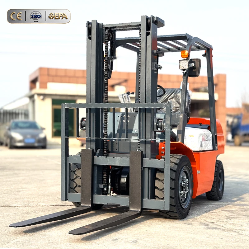 Tortai Diesel Forklift 2 Ton Forklift Truck Telehandler Pallet Lift Hydraulic Gabelstapler Two/Three Stage Mast Pneumatic/Solid