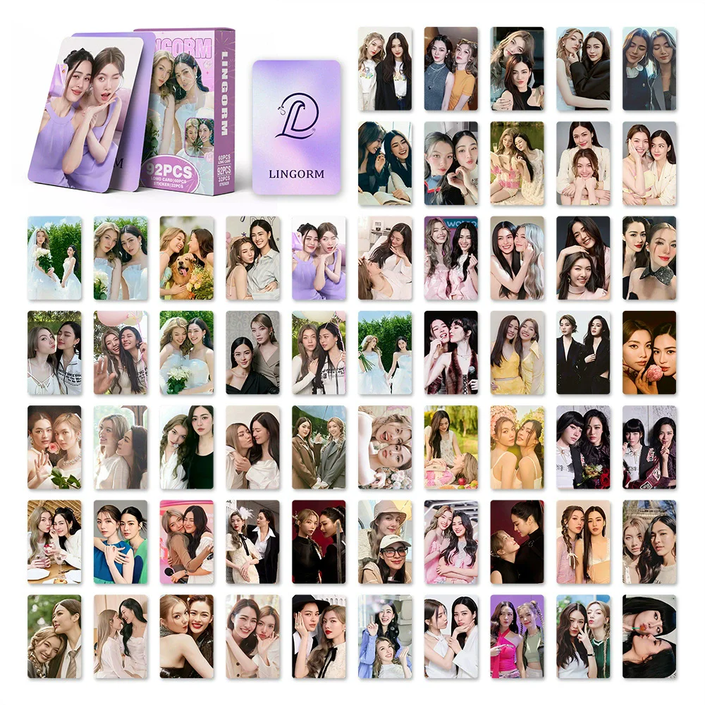 92 i 124 sztuki Tajski dramat Tajemnica nas LingOrm Laser Lomo Card Ling&Orm Characters HD Photocard z naklejkami