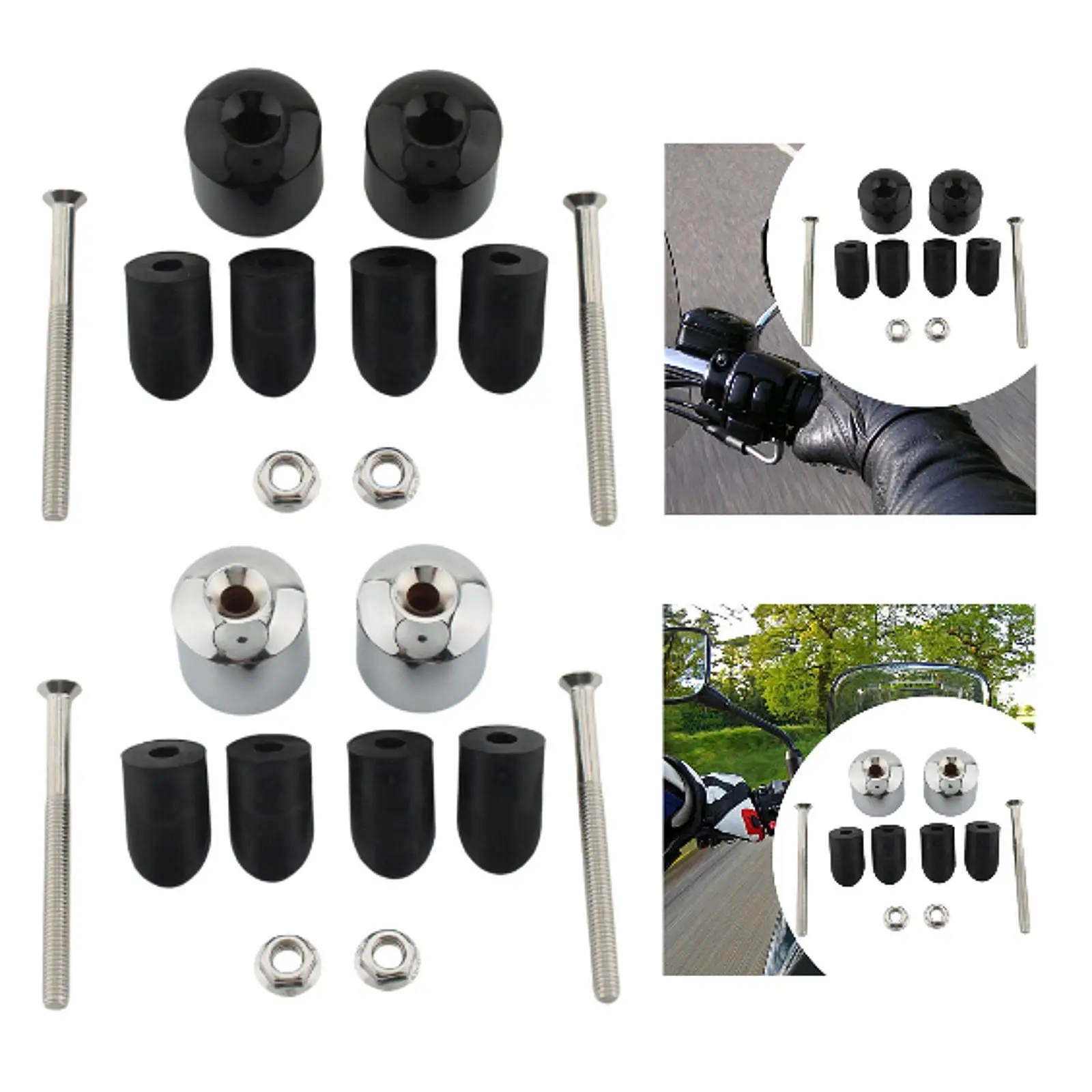 Motorcycle Handlebar End Plugs Easy to Install Directly Replace Handle Grip Plug Covers for Yamaha Vmax 500 1200 450 1700