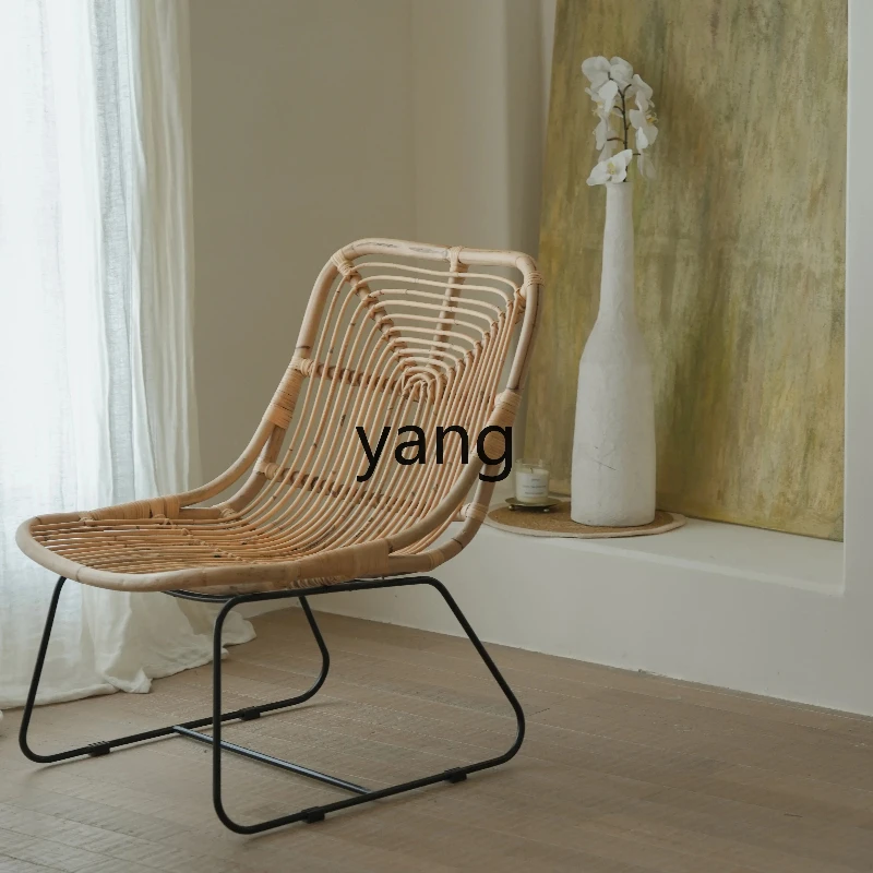 LTT natural cane chair home balcony homestay designer leisure chair