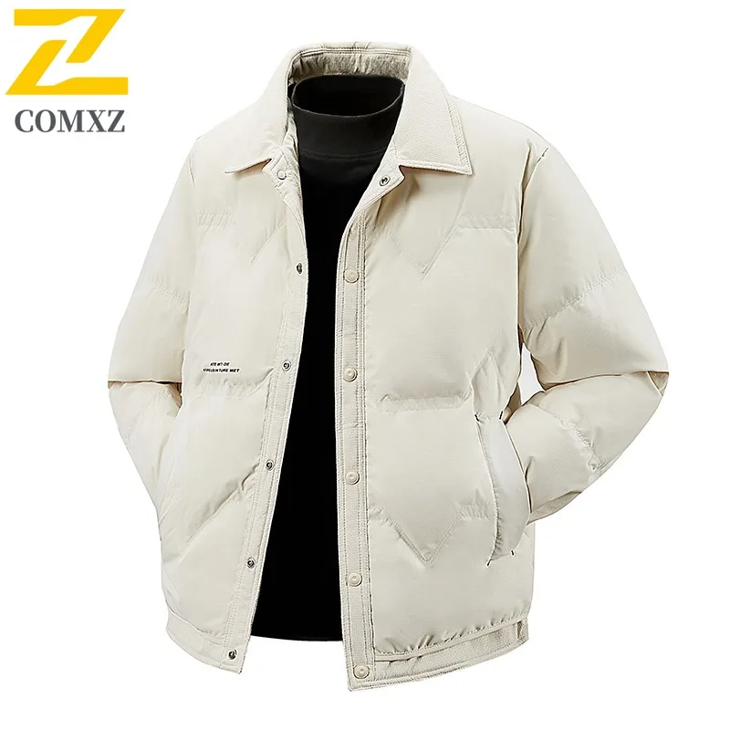 

COMXZ Мужская зимняя куртка Мягкая теплая легкая дорожная стильная дизайнерская дорожная куртка Parker Повседневные удобные пуховые куртки для отдыха