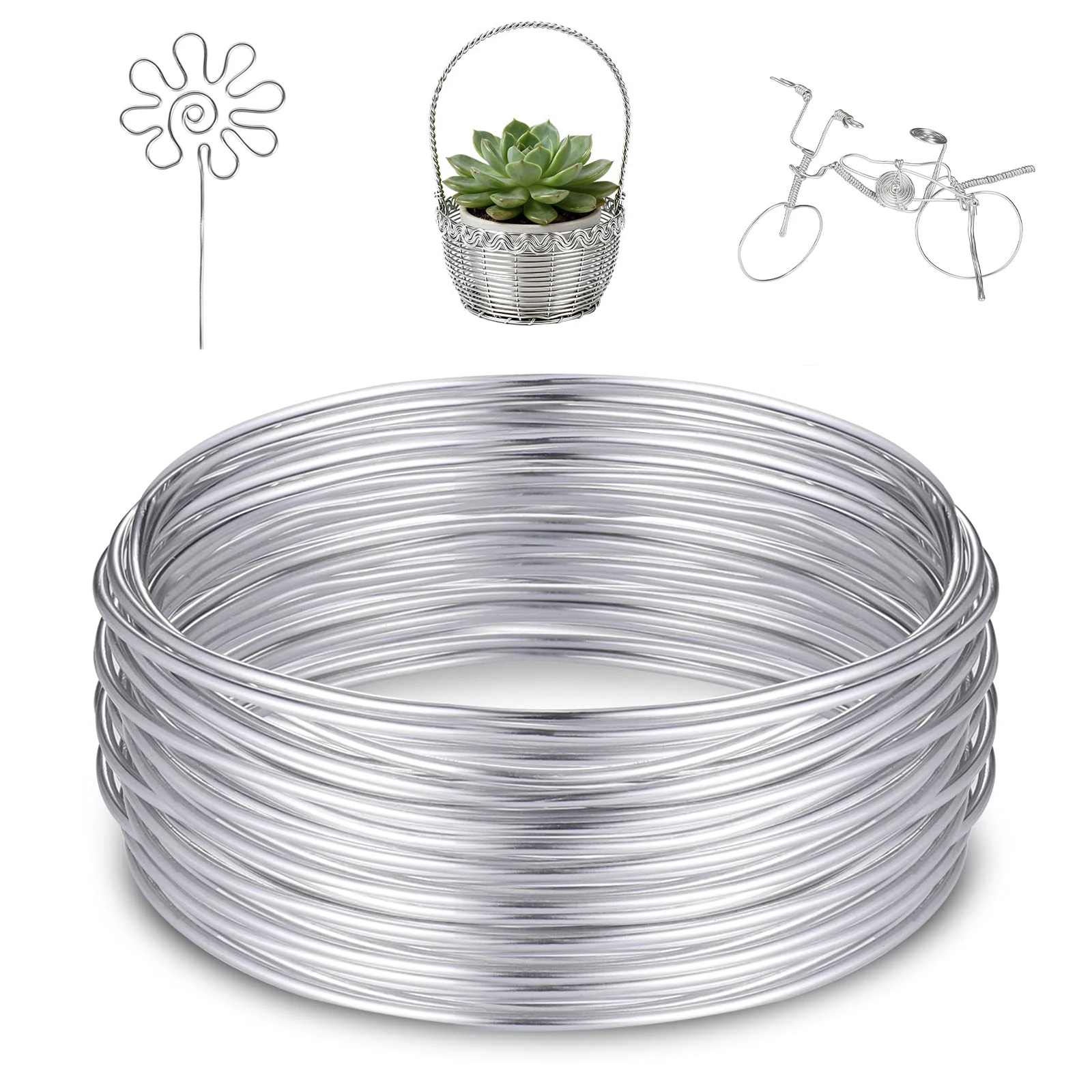 Aluminum Craft Wire, Bendable for Jewelry Making, Sculpting, Floral, Wreath, Crafting, Wire Wrapping, Beading Wire, Christmas