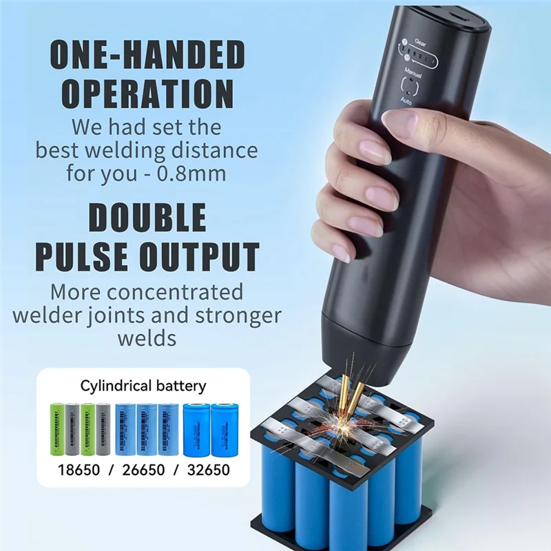 

Battery Spot Welder, 11 Adjustable Levels, Automatic And Manual Modes, Suitable For DIY 18650 Batteries, (2M Nickel) Durableab13