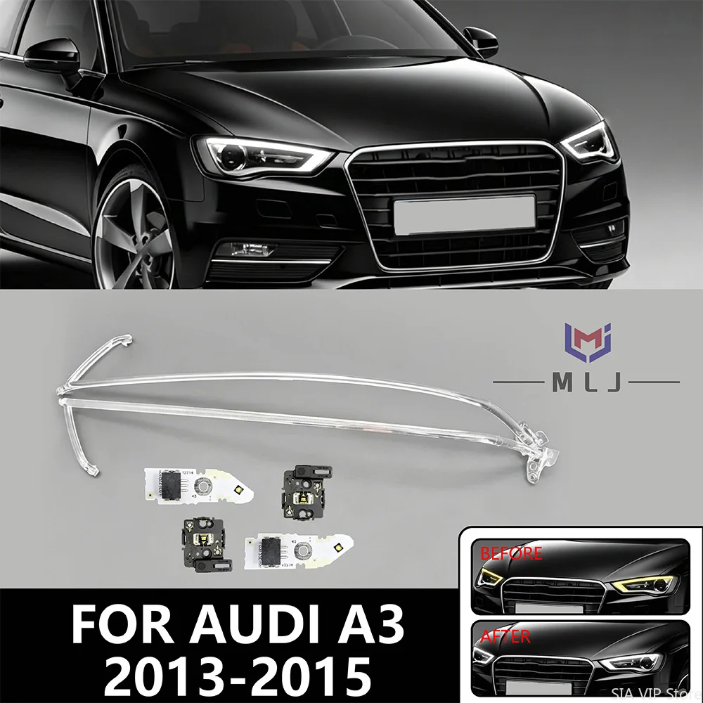 

Car Accessorie For Audi A3 2013-2015 Headlights White DRL Ballast chip Board Angel Eyes Chip Light Guide Tube Light Guide Strips