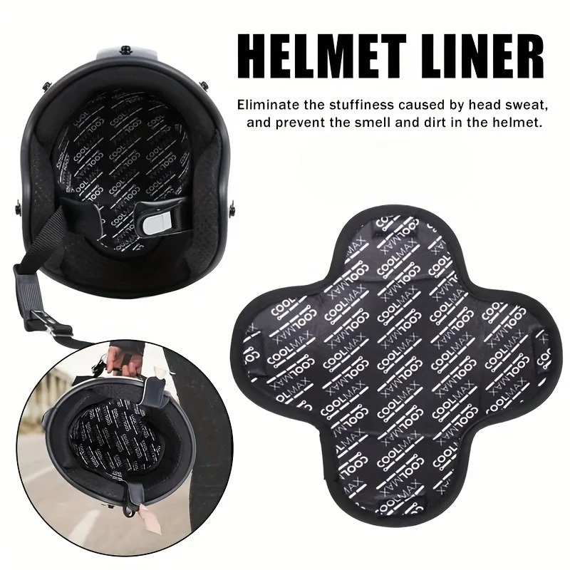1PC Helmet sweat absorbing pad motorcycle ventilate adjustable detachable unisex insulation quick-dry cycling Durable filling