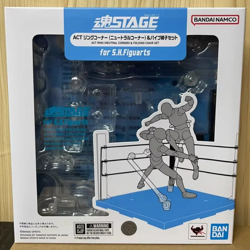 Bandai Shf สําหรับ Action Figure Act แหวน (Neutral Corner) และชุดเก้าอี้พับอะนิเมะอุปกรณ์ต่อพ่วงของเล่นเครื่องประดับตกแต่ง