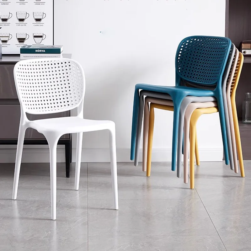 Moderne Mooie Eetkamerstoelen Plastic Keuken Europese Huis Eetkamerstoelen Luxe Nordic Silla 'S Comedor Tuinmeubelsets