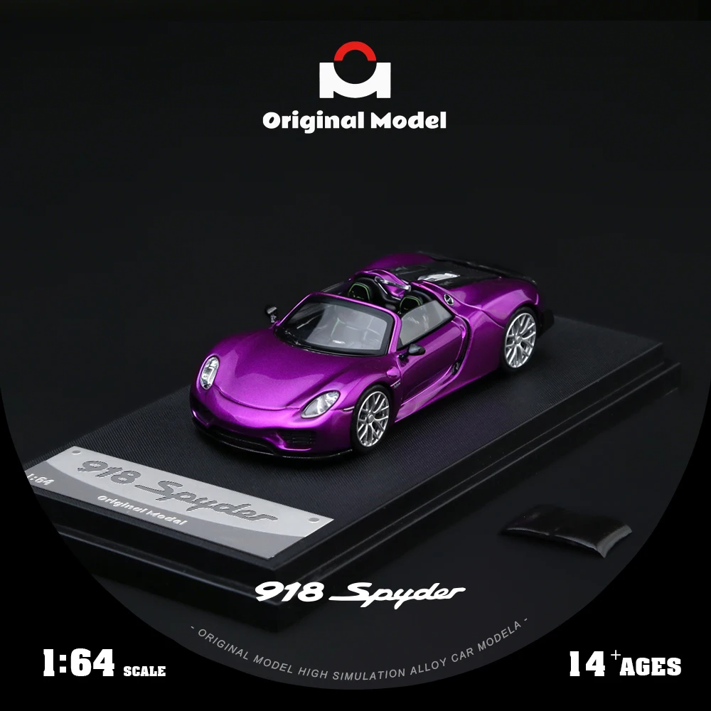 *Précommande* Modèle original 1:64 Mini 918 Spyder Magic Purple, voiture miniature en métal, peinture brillante, cadeau de collection