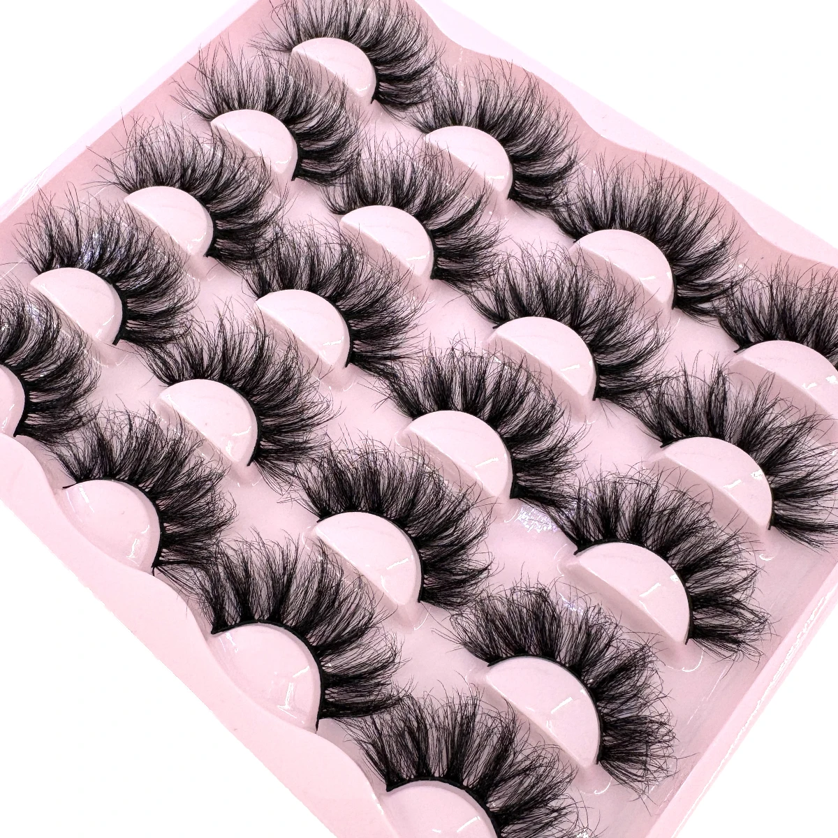 10 Pairs 3D Faux Mink Wispy False Eyelashes