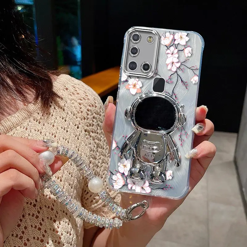 

A 21S уникальный чехол-держатель для браслета с цветами для Samsung A21S A16 A20S A23 A24 A32 A04 A03 A02 A06 A10S A14 A13 A33 Cover
