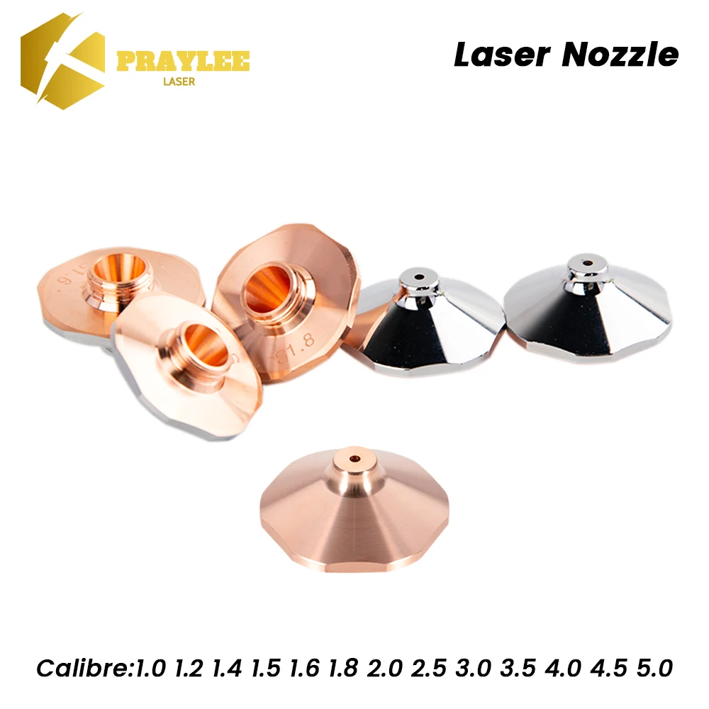 Praylee Laser Nozzles D28 DAZU H15 M11 Caliber 1.5 to 5.0mm Single Double Layer High Speed for Fiber Laser Cutting Nozzles