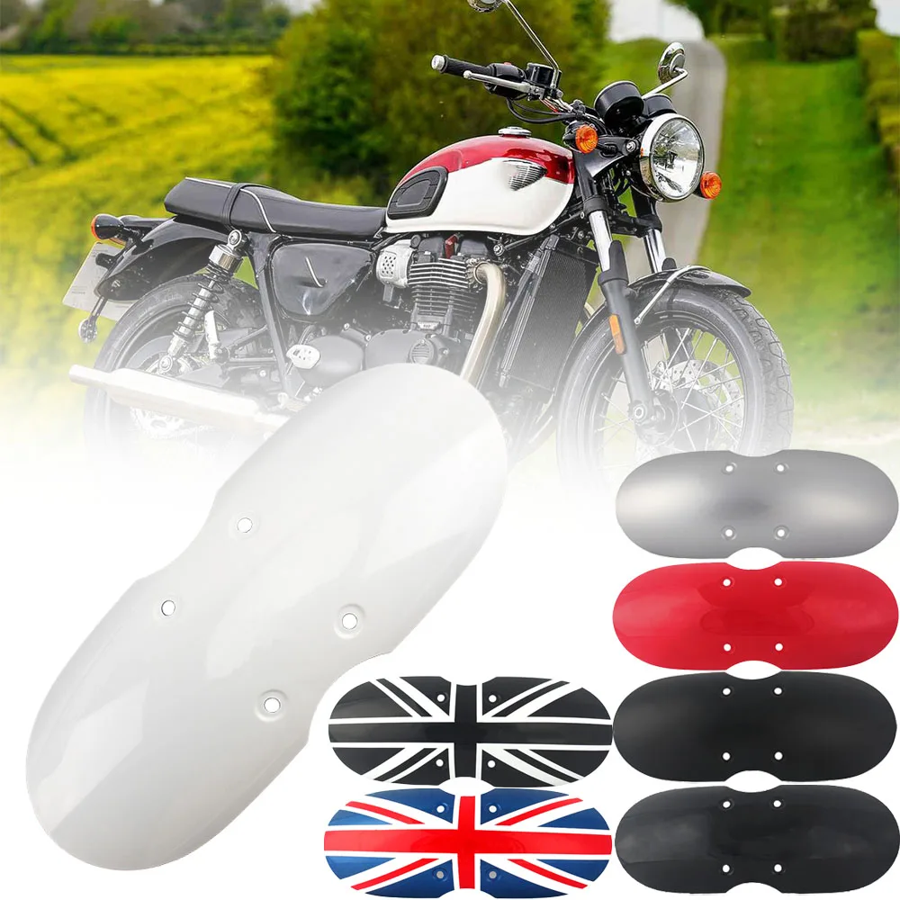 Motorcycle Short Front Fender Mudguard Fairing Black Motorbike Chopper Bobber Fit For Bonneville T100 T120 Street Twin