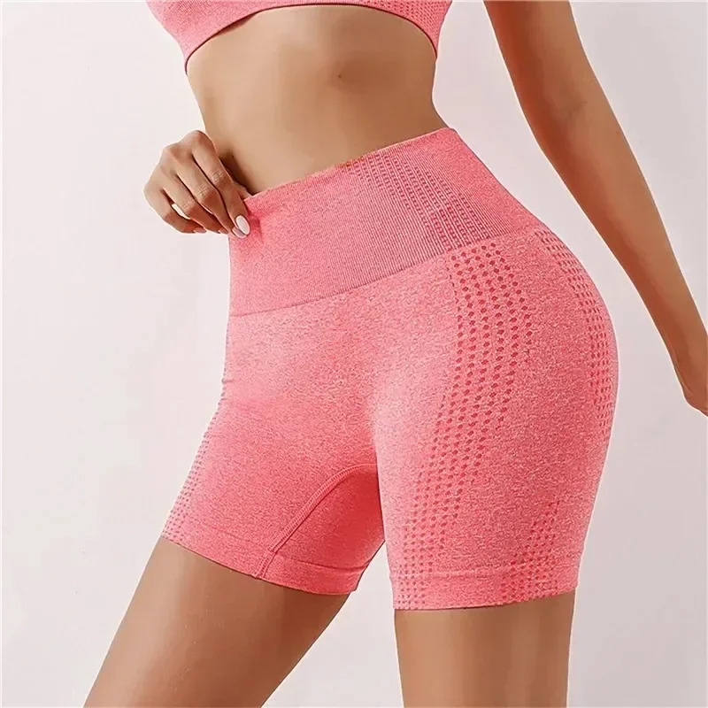 Shorts de sport taille haute pour femmes, vêtements de yoga, leggings de cyclisme, jogging, fitness, push-up, gym, nouveau