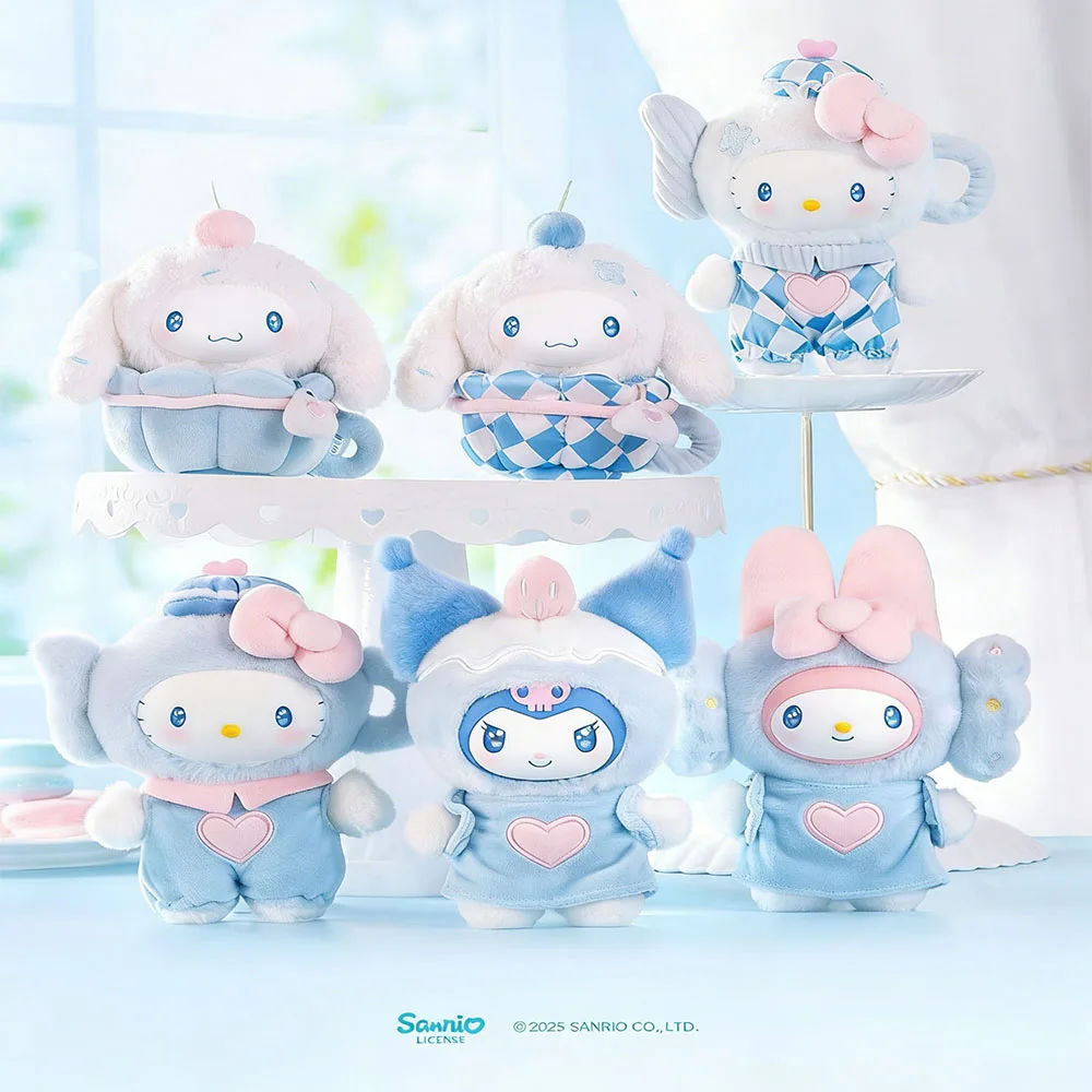 

Новая оригинальная слепая коробка Sanrio Blue Flutter Series - виниловая плюшевая подвеска-сумка Kuromi Hello Kitty, идеальный подарок на день рождения