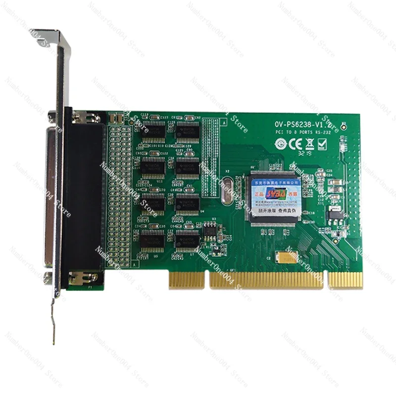 توسيع البطاقة التسلسلية PCI ذات 8 منافذ RS232 المتعددة مع منافذ COM ذات 9 دبابيس لحماية ESD #4