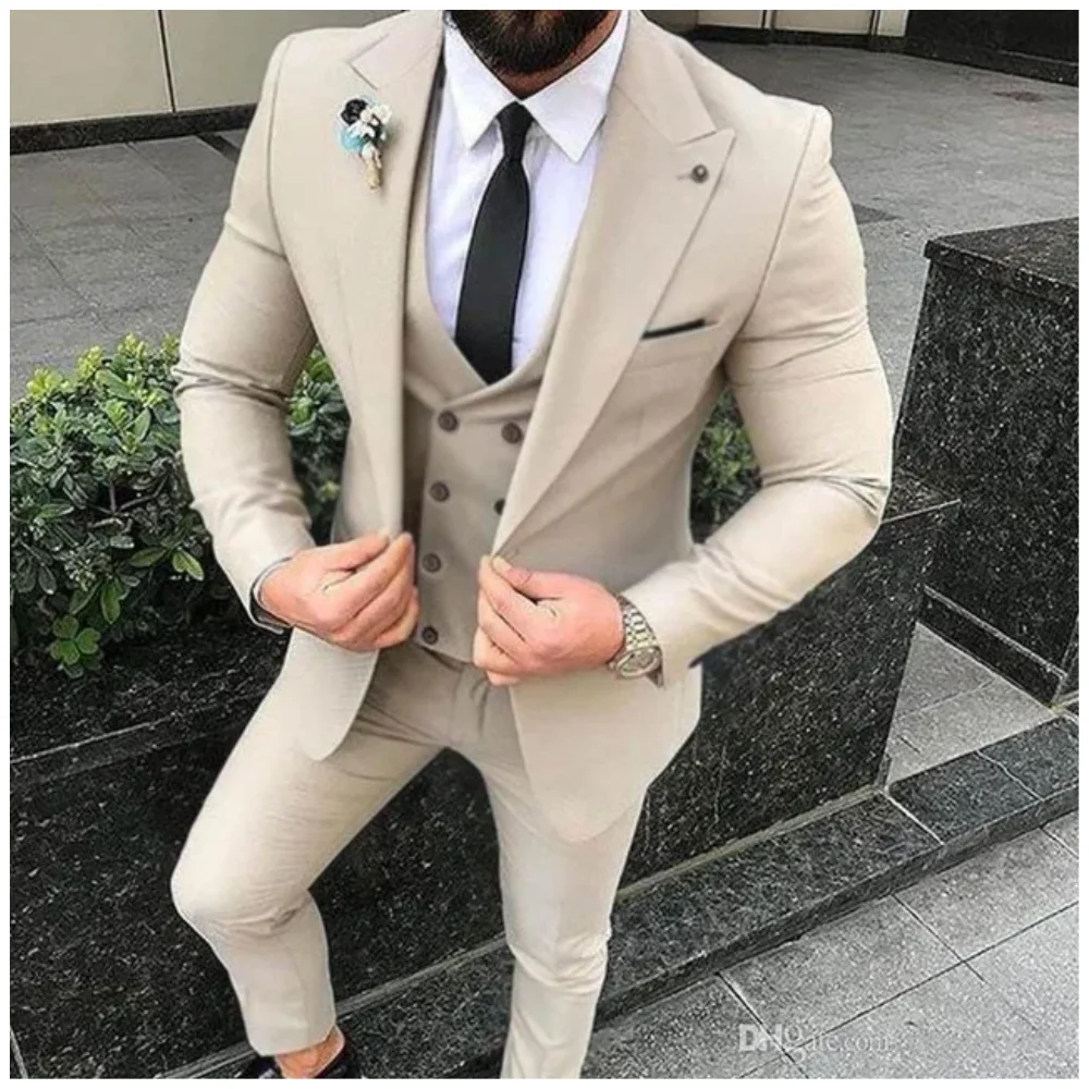 

Begie Slim Fit Wedding Mens Suit Latest Coat Pant Design Prom Suits 3Pieces(Jacket+Pant+Vest+Tie) Groom Tuxedos Men Suit