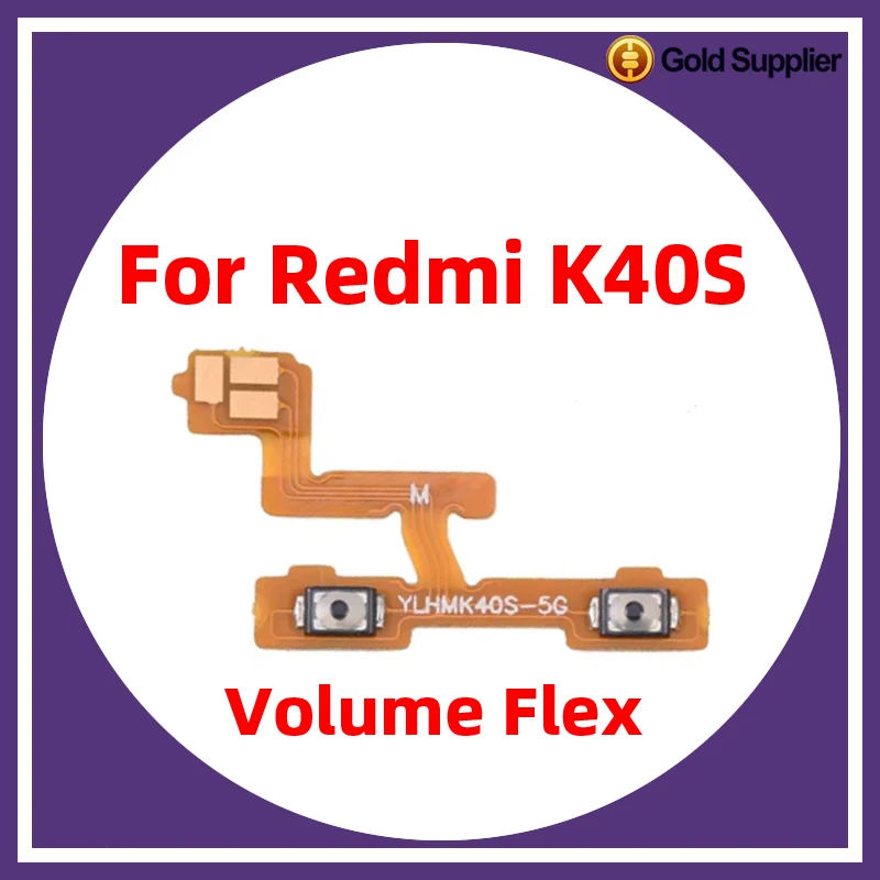 For Xiaomi Redmi K40S Power ON OFF Volume Camera Key Button Switch Flex Cable Replacement