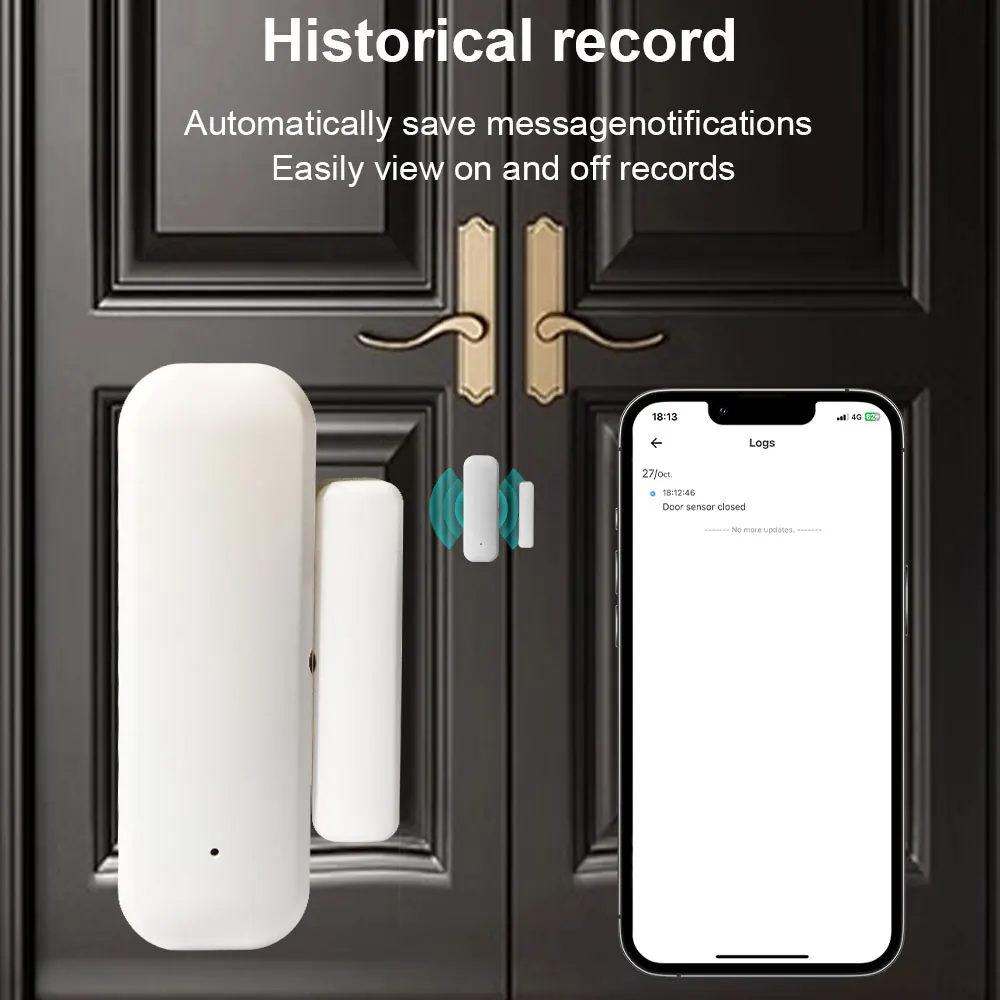 WiFi Smart Door Window Sensor Smart Home Open/Closed Detector For EWeLink App Control Security Alarm Work With Alexa Google Home