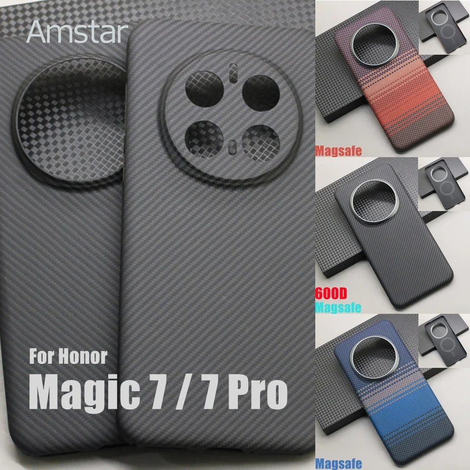 

Чехол для телефона из настоящего углеродного волокна для Honor Magic 7 Pro 600D/1500D, ультратонкий деловой чехол из арамидного волокна для Honor Magic 7