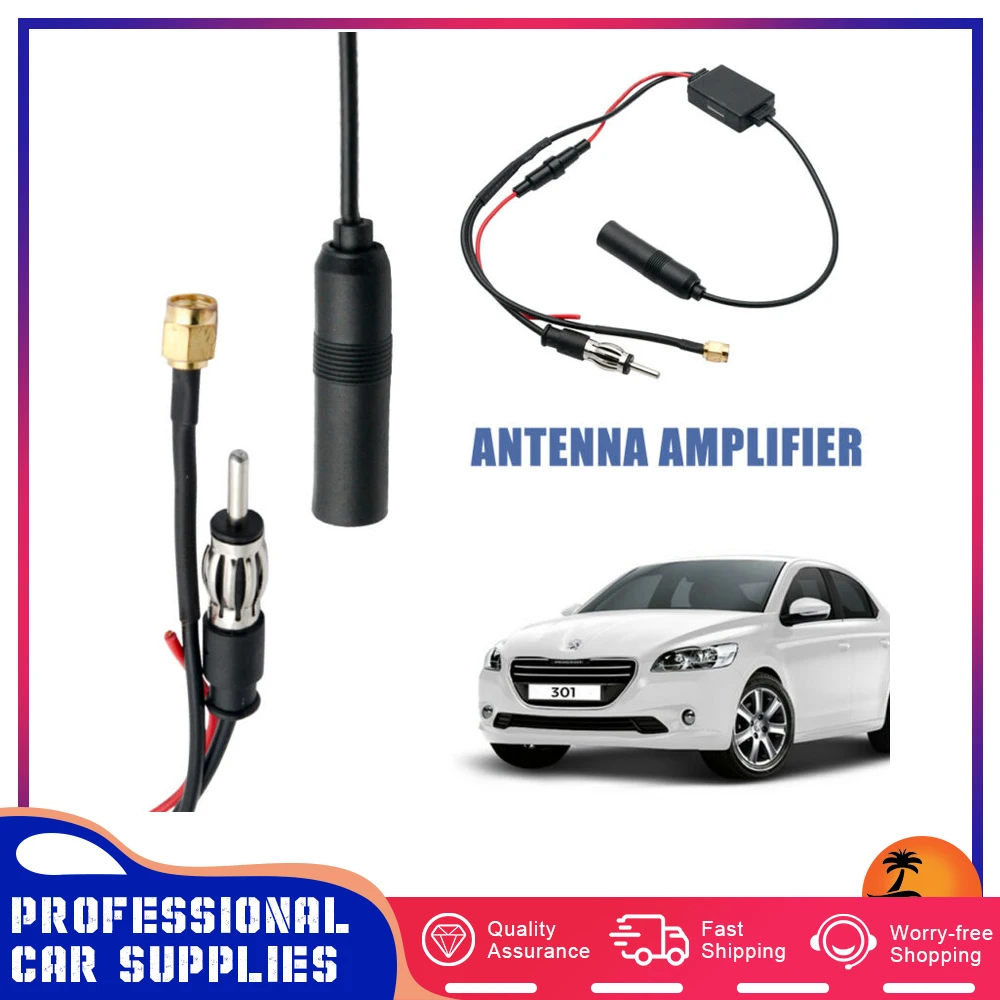 

Car Antenna Cable Auto FM Radio Amplifier 12V Car Antenna Aerials 88-108MHZ AM DAB Antenna Splitter Aerial For Marine Boat Auto