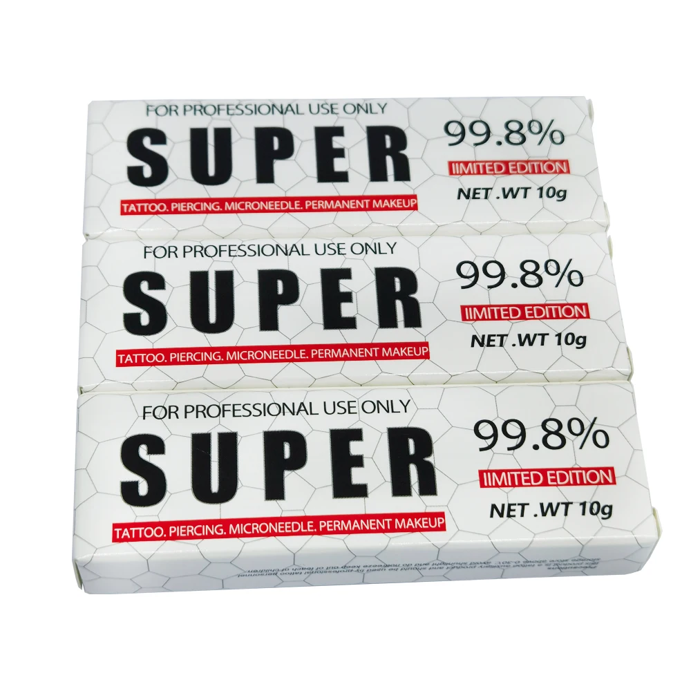 

99.8% Super Tattoo Cream Before Surgery Semi Permanent Makeup Microblading Piercing Eyebrow Lips Liner Face and Body Beauty 10g