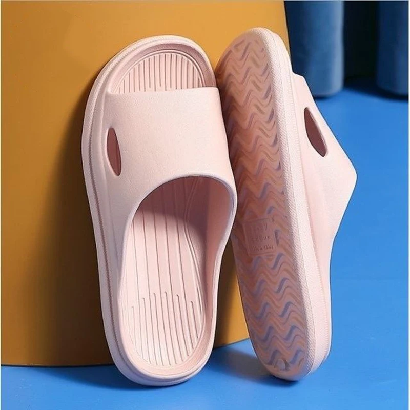 Summer Cold Non Slip Bathroom EVA Fashion Men Women Simplicity Seaside Soft Sole Slides Anti Slip Slipper Indoor Flip-flops