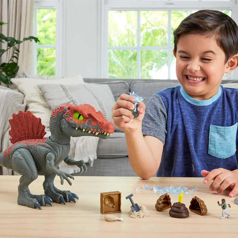 Jurassic World Crushivores Spinosaurus Cage Crasher Dinosaur Action Figure Spinosaurus Escape Story Interpretation Set Boy Gifts