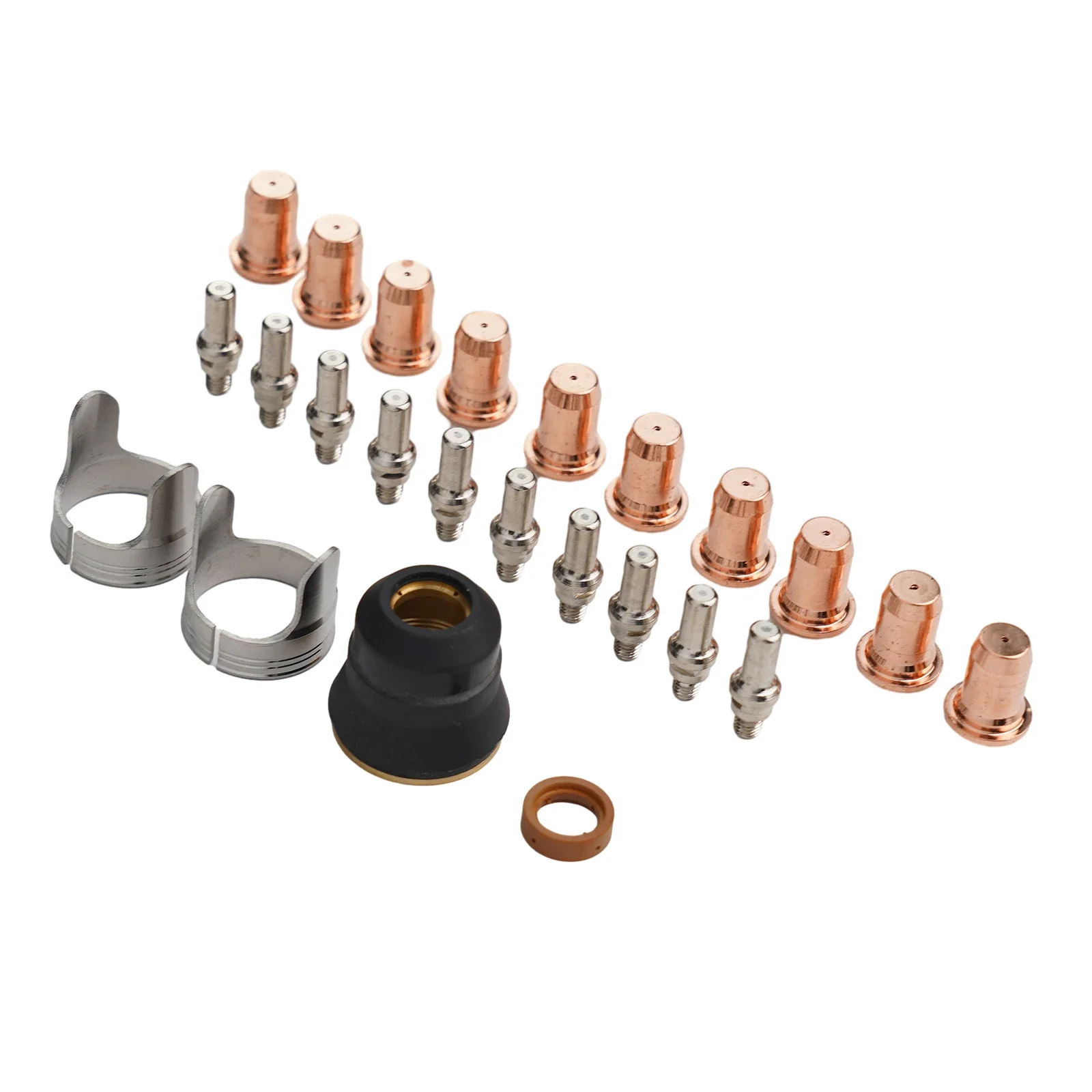 PT 60 Plasma Cutter Accessories Package 24PCS Electrodes and Nozzle Tips 1 0mm Tips Size Shield Cup Stand Off Guide