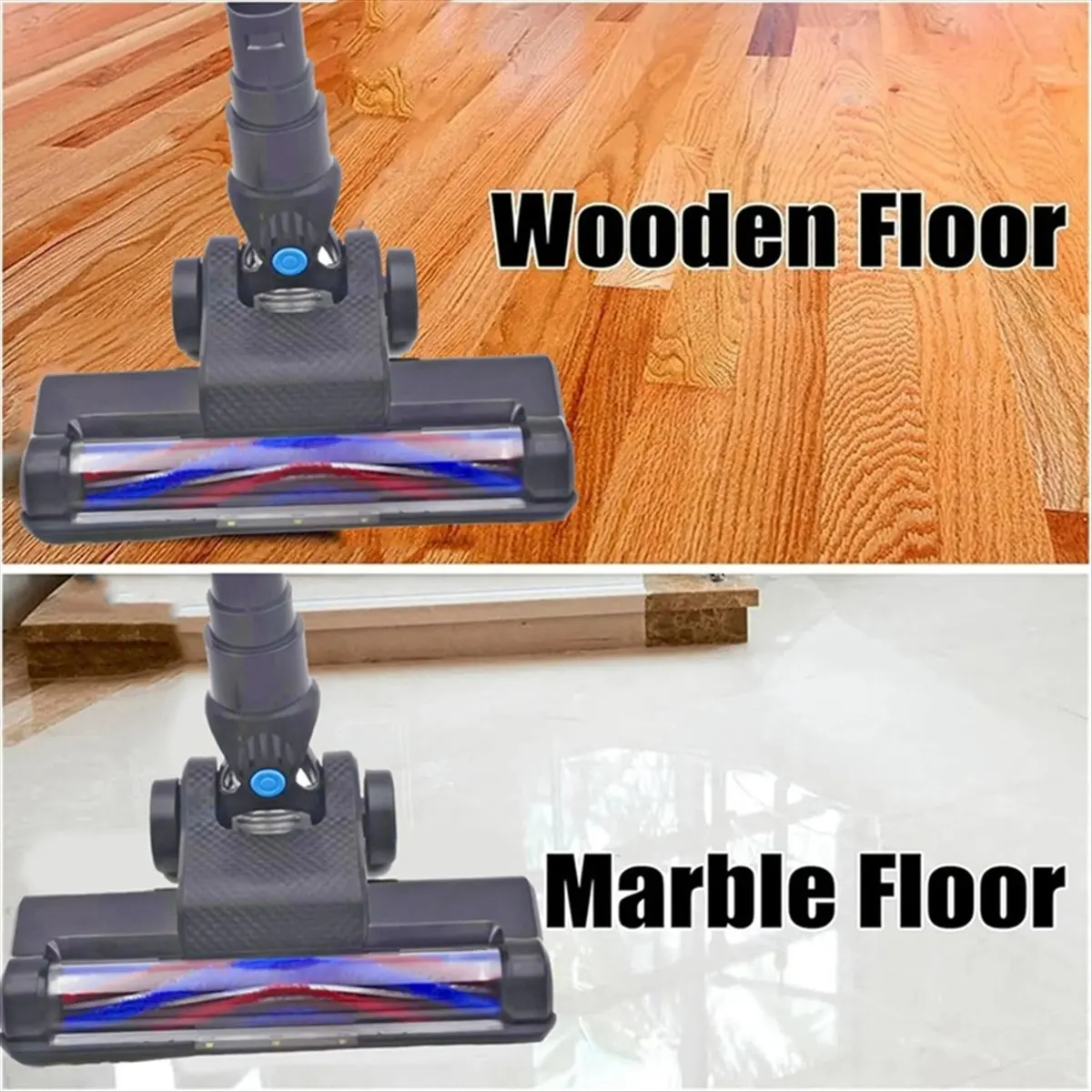 【~ New A88T】For N6 N6S N650 Electric Floor Brush Head Vacuum Attachment Handheld Floor Carpet Brush with LED Dust Lights