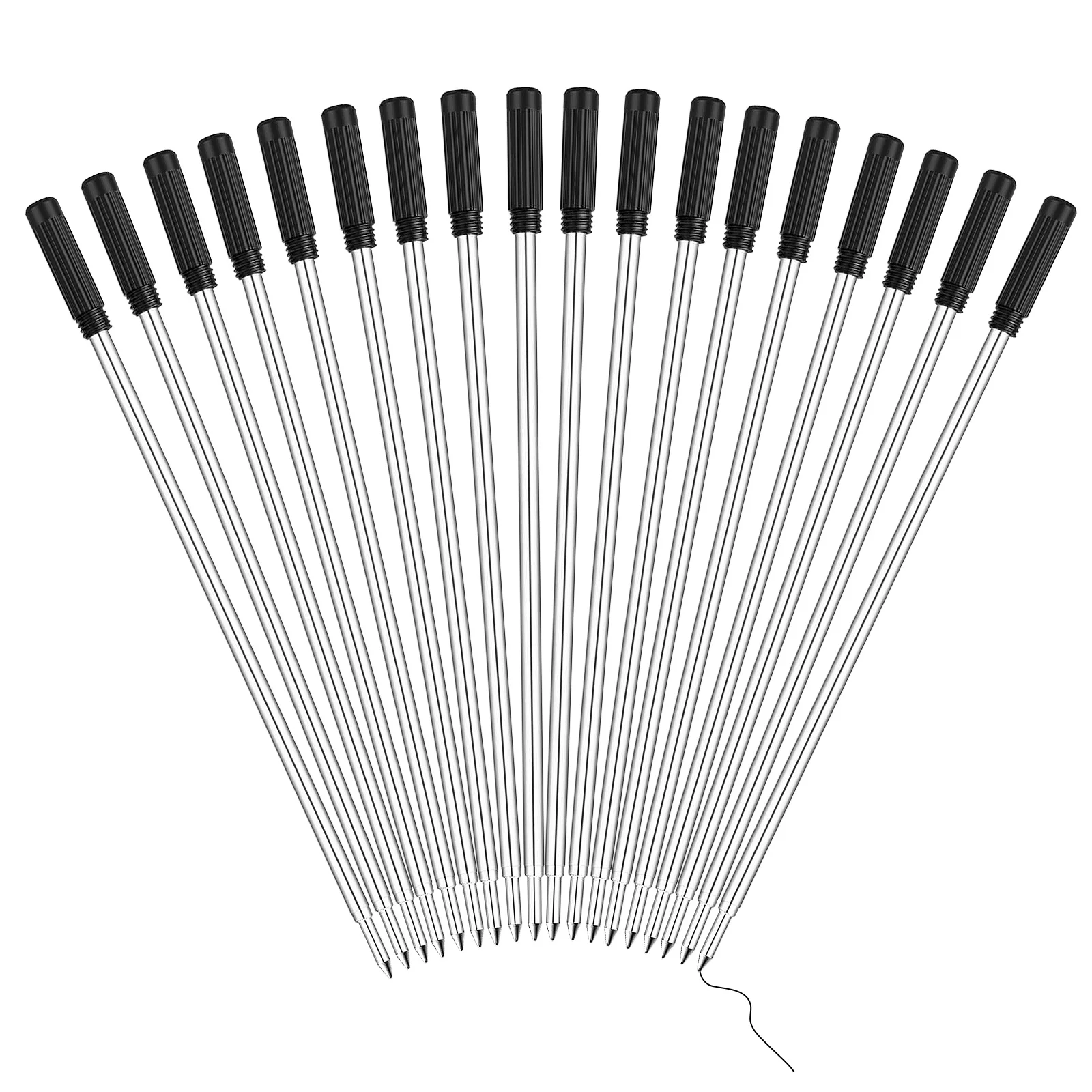 25 قطعة من عبوات أقلام حبر جاف، عبوات بديلة للقلم المحايد، نقطة ناعمة ناعمة لاستبدال إعادة تعبئة مكتب المدرسة #5