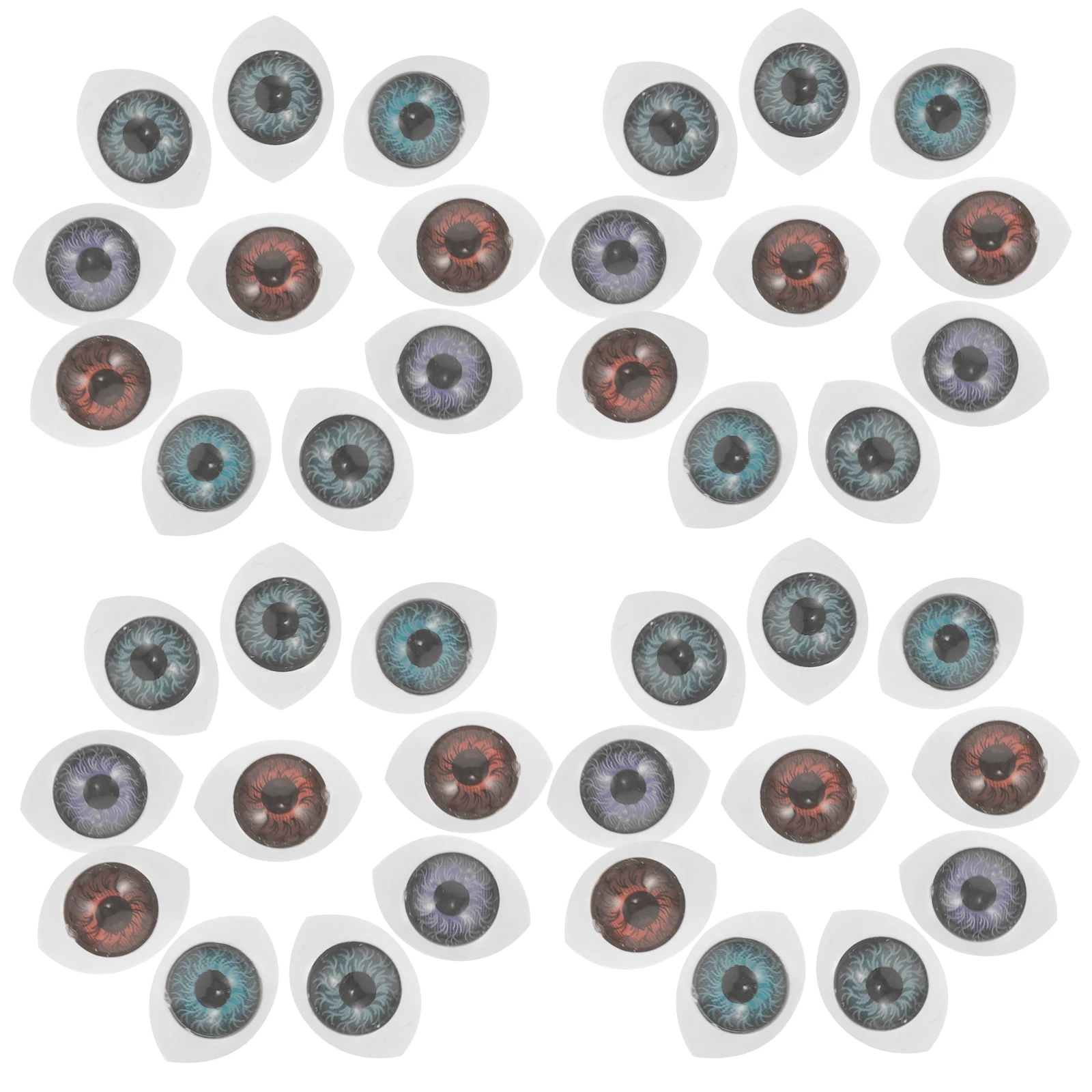 100 Uds. Globos oculares acrílicos ojos falsos accesorios para manualidades DIY juguete colgante simulado diseño de ojos redondos de dibujos animados Material Premium