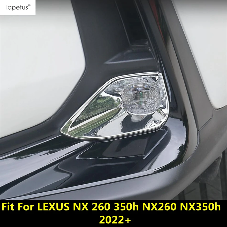 

Car Front Bumper Fog Lamp Light Ring Decoration Cover Trim For LEXUS NX 260 350h NX260 NX350h 2022 - 2024 ABS Chrome Accessories