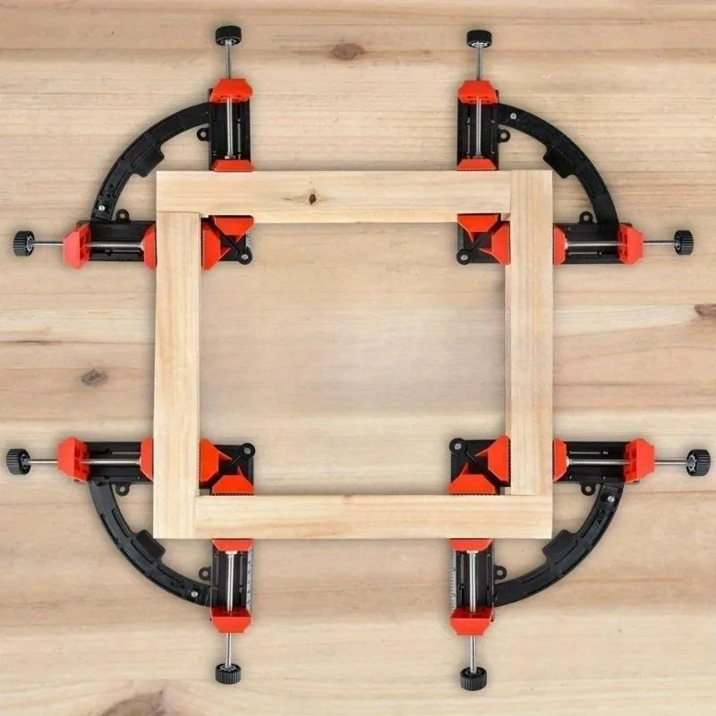 1PC Red /Black Adjustable 90 Degree Angle Right Clamp Woodworking Clip Plastic Corner Wooden Clamp Picture Frame Carpentry Clamps